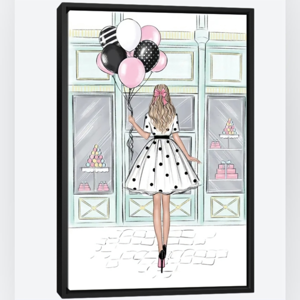 Balloon party 8 1/2"x11" Framed Wall Art